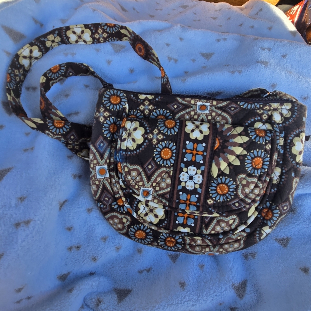 Vera Bradley Mini Purse Canyon Brown Hipster Crossbody Bag
